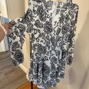 Black and White Floral Dress